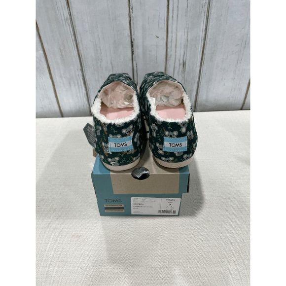 TOMS Women's Alpargata Koala Print Slip-On Flats - Forest Green 7 - Picture 3 of 8